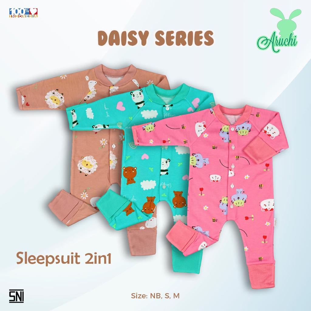 Aruchi Baby Jumpsuit Motif 2in1 Buka Kaki - Jumpsuit Bayi/Jumper bayi