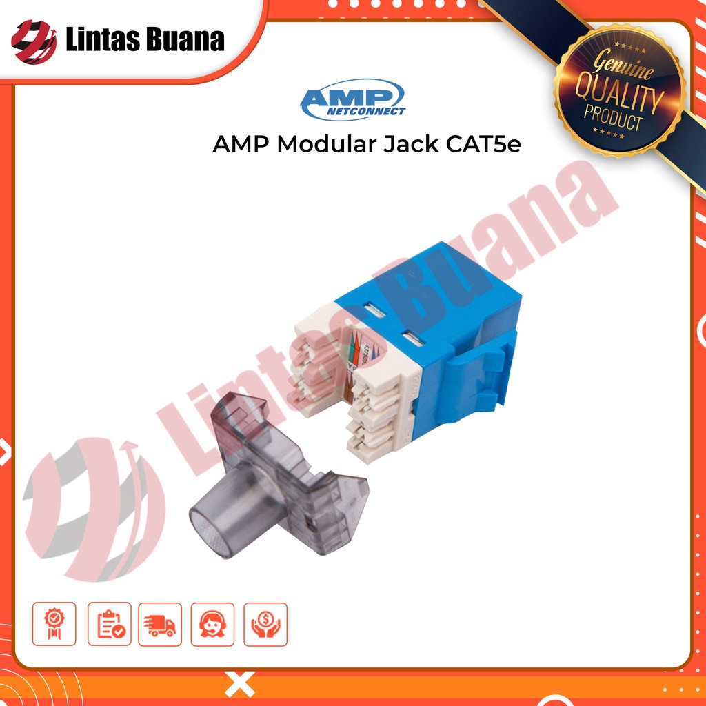 Modular jack RJ45 CAT5e Commscope/AMP Jack Modular CAT5e
