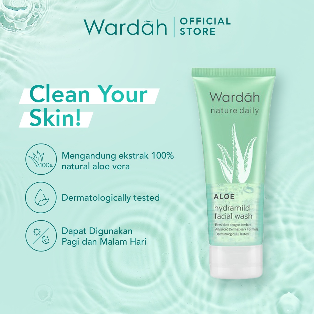 Wardah Nature Daily Aloe Hydramild Facial Wash