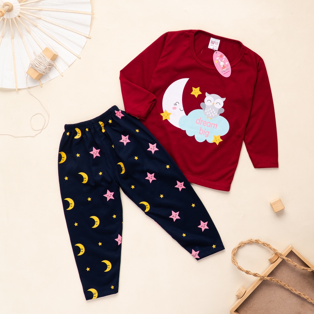 Setelan Anak &amp; Bayi Piyama Tidur Colourfur Print Set / Baju Anak Anak Unisex 0 - 4 Tahun/ Baju Tidur Anak Bayi / Baju Anak Perempuan / Baju Anak Laki Laki