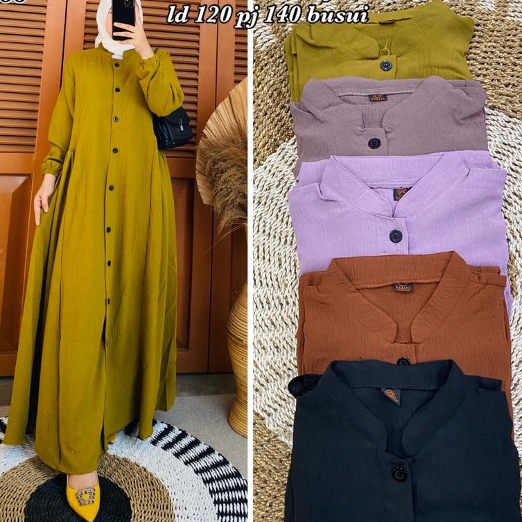 LANGSUNG KIRIM gamis crinkle busui / gamis crinkle jumbo / gamis polos jumbo / gamis / gamis polos