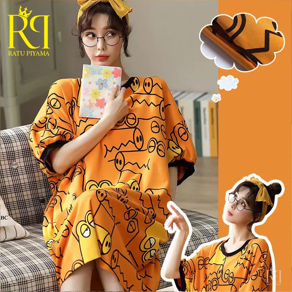 Daster Wanita Import Motif Karakter Hewan dan kartun / Baju Tidur lucu wanita remaja dan dewasa impo
