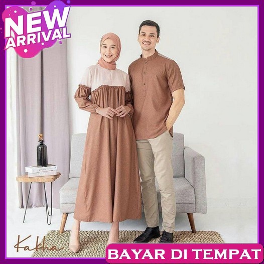Gamis Couple Suami Istri Muslim Pasangan Baju Gamis Couple Adam & Hawa (No Hijab) / Gamis Couple /