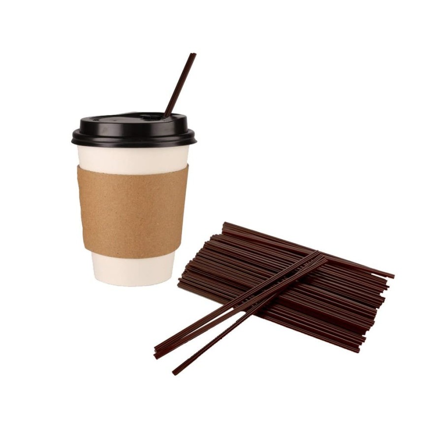 Sedotan Plastik Kopi Stirrer Coffee 12cm isi 100pcs