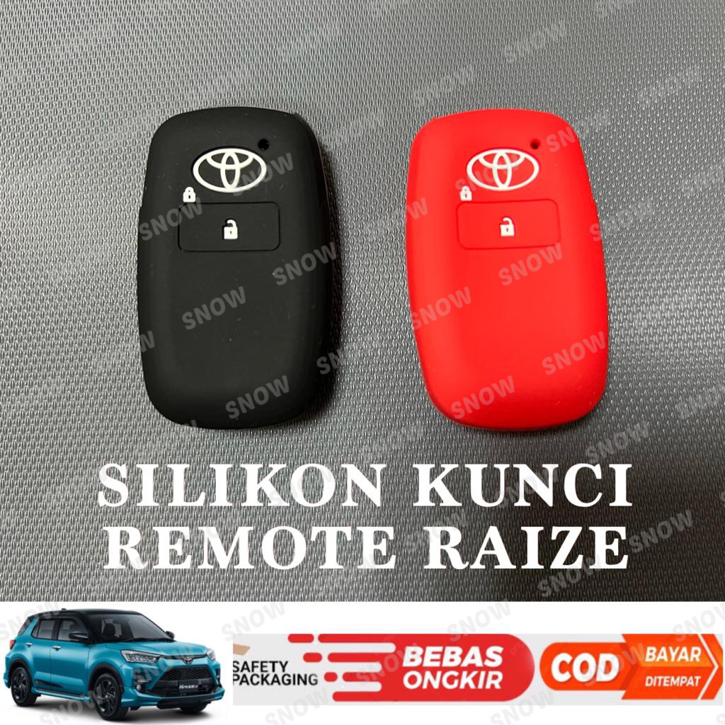 Silikon Kunci Silicon Remote Mobil Raize Hitam Merah