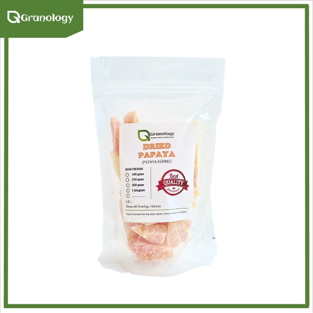 Pepaya Kering / Dried Papaya (250 gram) by Granology