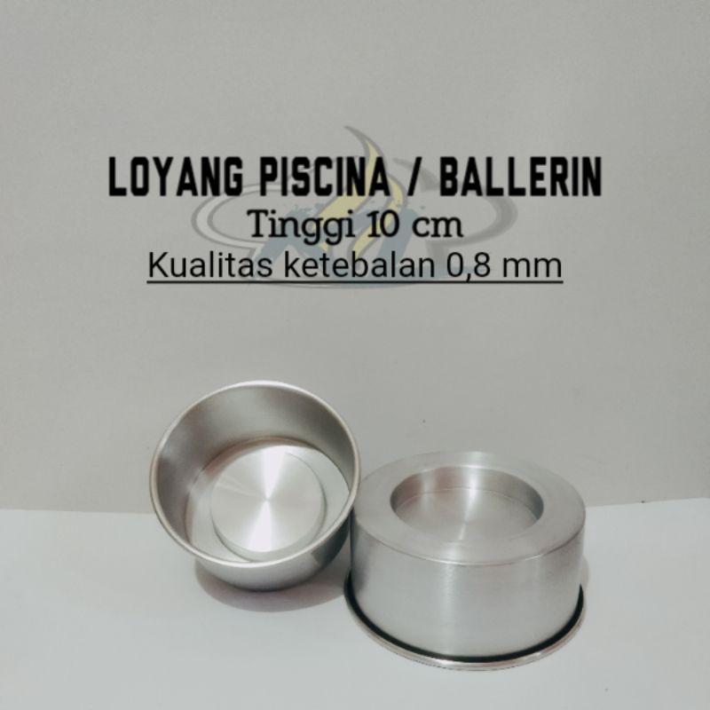 Loyang bulat press cekung / Loyang kolam ikan / loyang bolu coklat lumer, Loyang piscina tinggi 10 c