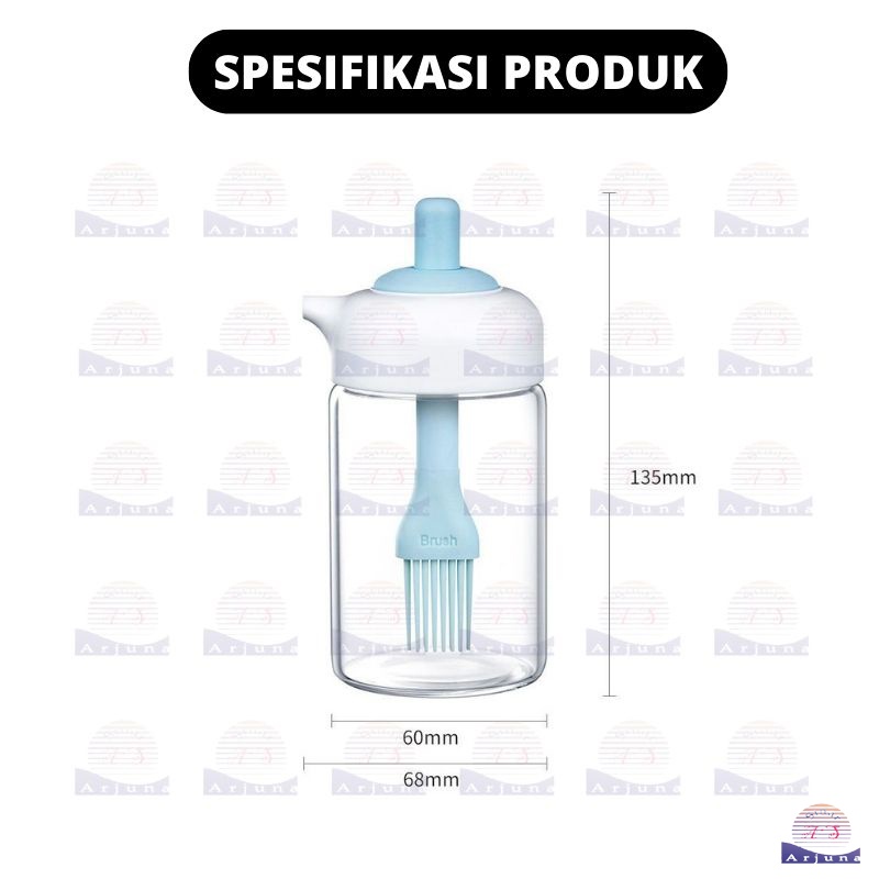 Botol Minyak Dengan Kuas Bahan Kaca 2 in 1 /Botol Minyak Goreng