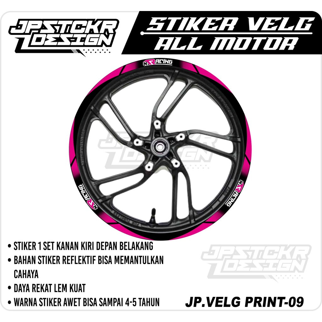 Stiker Cutting List Velg Beat Karbu Fi Esp Deluxe Mio Vario Scoopy - Sticker Velg Princut All Motor 