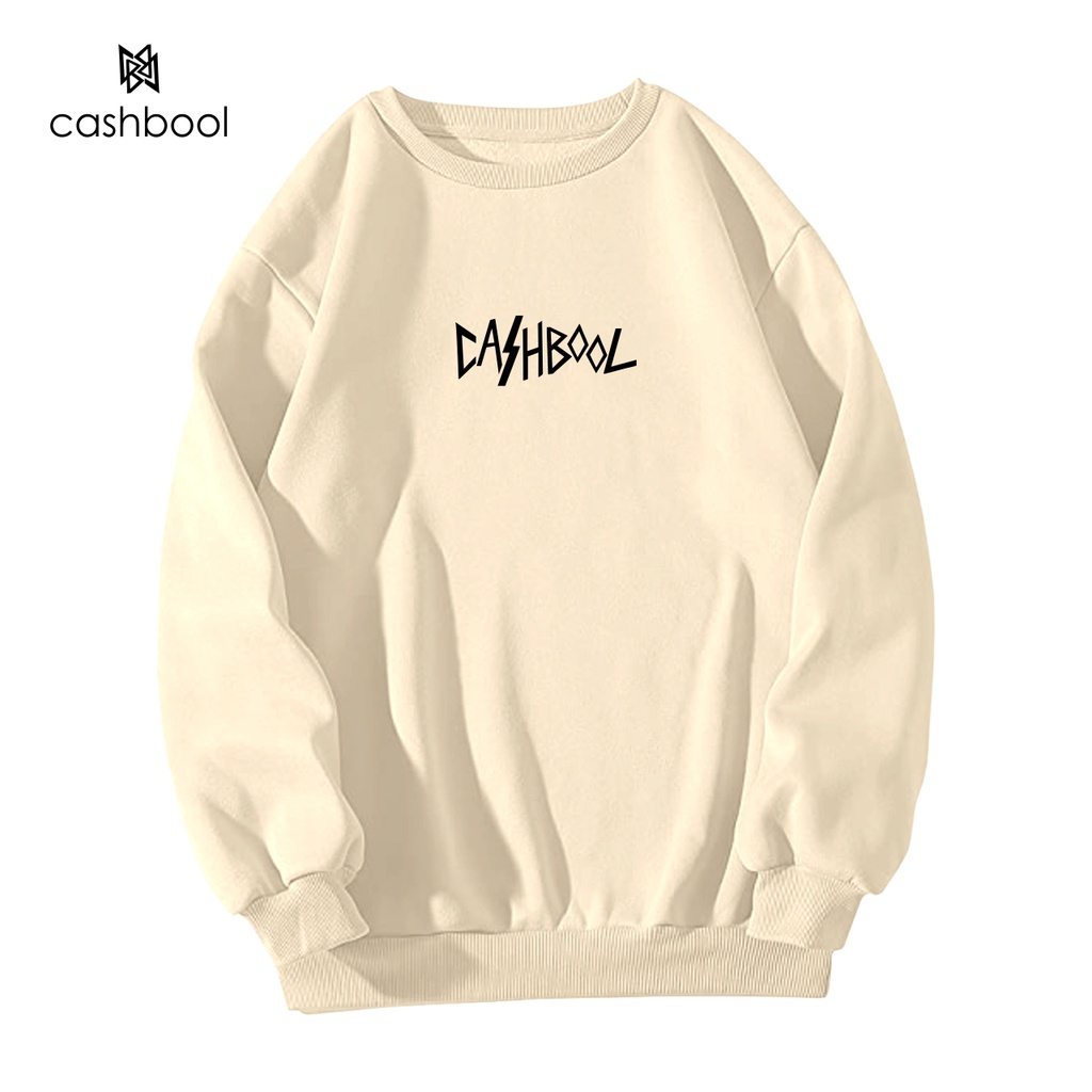 CASHBOOL Slayer Font Print Fleece Pullover Unisex Basic Crewneck Sweater  Vallina - XXL Oversized Plain Basic Sweater Crewneck Polos Premium Sweat Terry Outerwear Korean Style Remaja Wanita