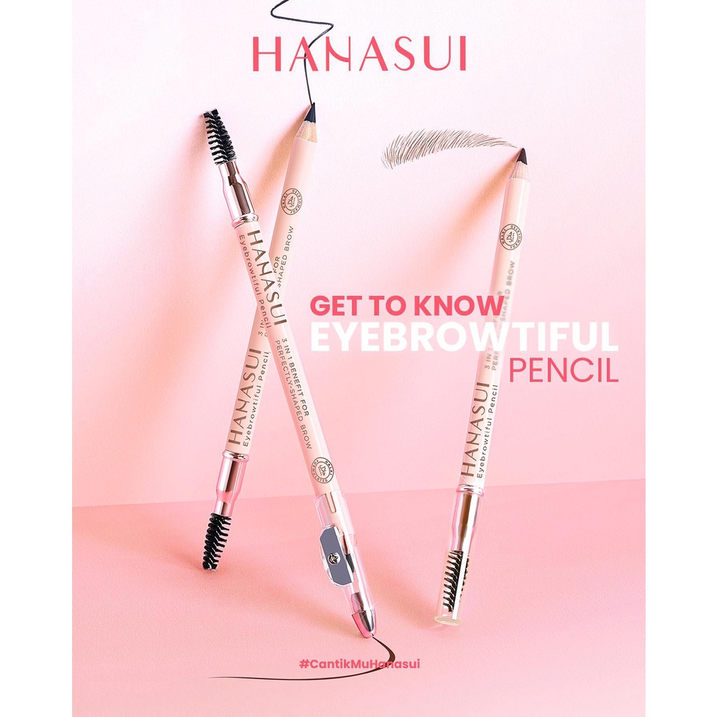 HANASUI Eyebrowtiful Pencil Indonesia / Pensil Alis 1.6g BPOM