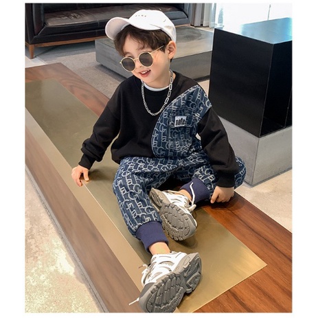 Setelan anak laki laki import setelan sweater anak cowok impor sweater lengan panjang sweatpants anak laki laki fashion-NOTE