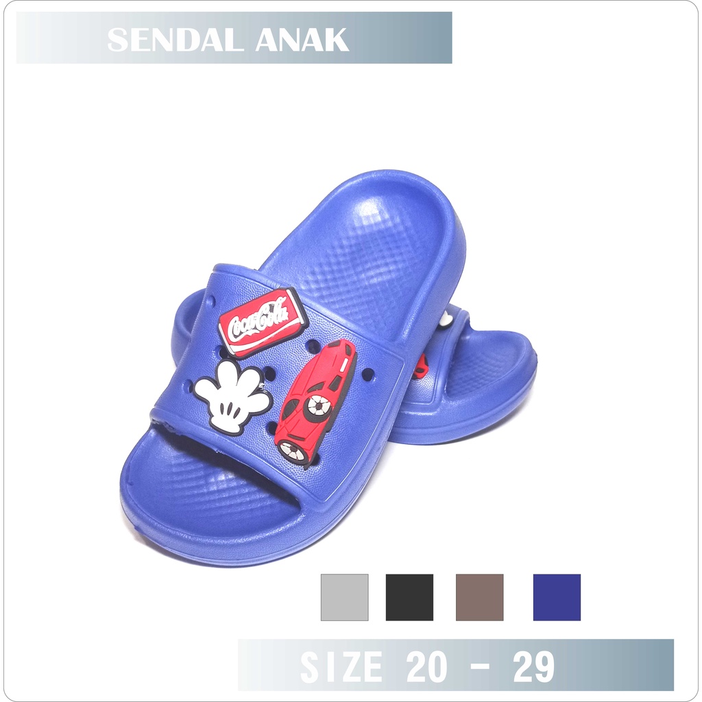 SENDAL SELOP ANAK BARU BERMOTIF / SENDAL ANAK LAKI LAKI TERBARU / SELOP ANAK UKURAN 20 - 30