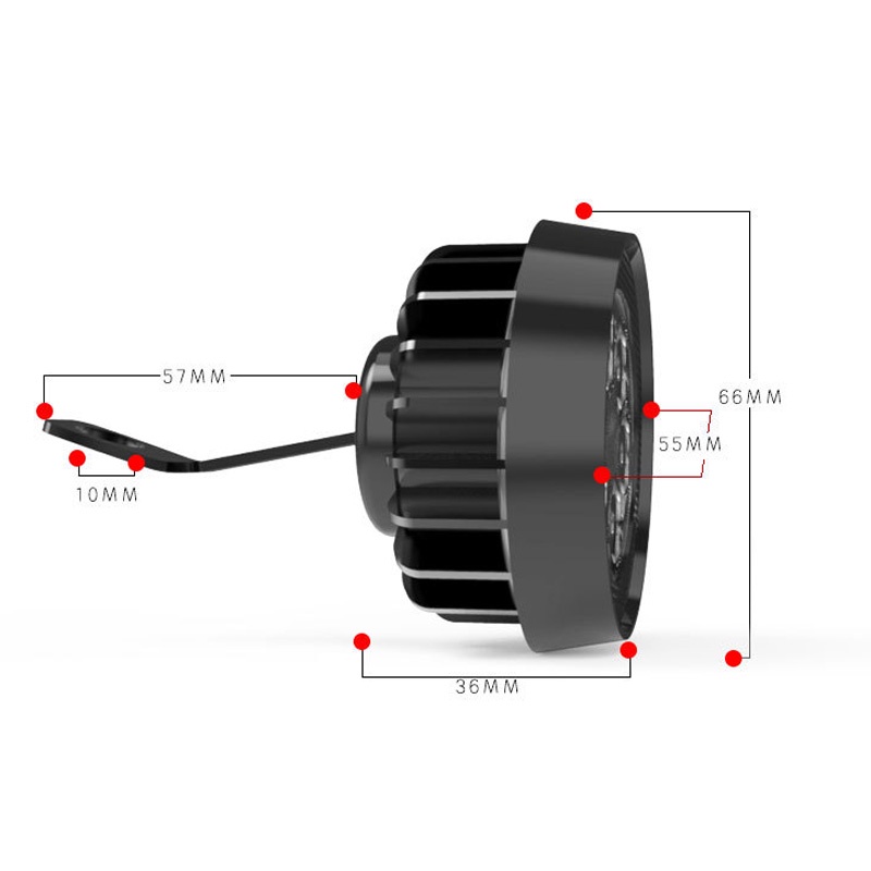 SEPASANG Lampu Tembak Waterproof Sorot 6 Mata LED Spion Motor 6 Watt 12Volt Plus Saklar On Off