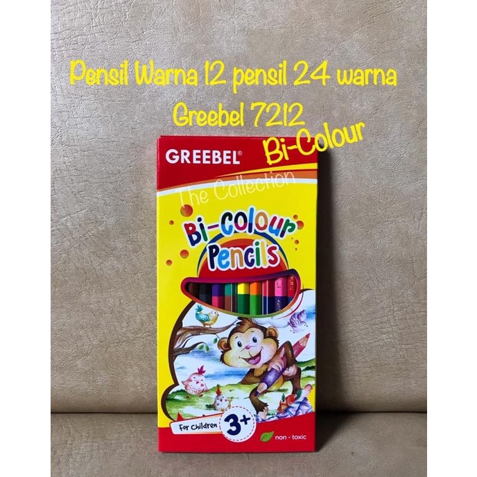 

ATK0232GB 7212 Bi Colour 12 Pensil dapat 24 Warna Greebel Grebel Grib