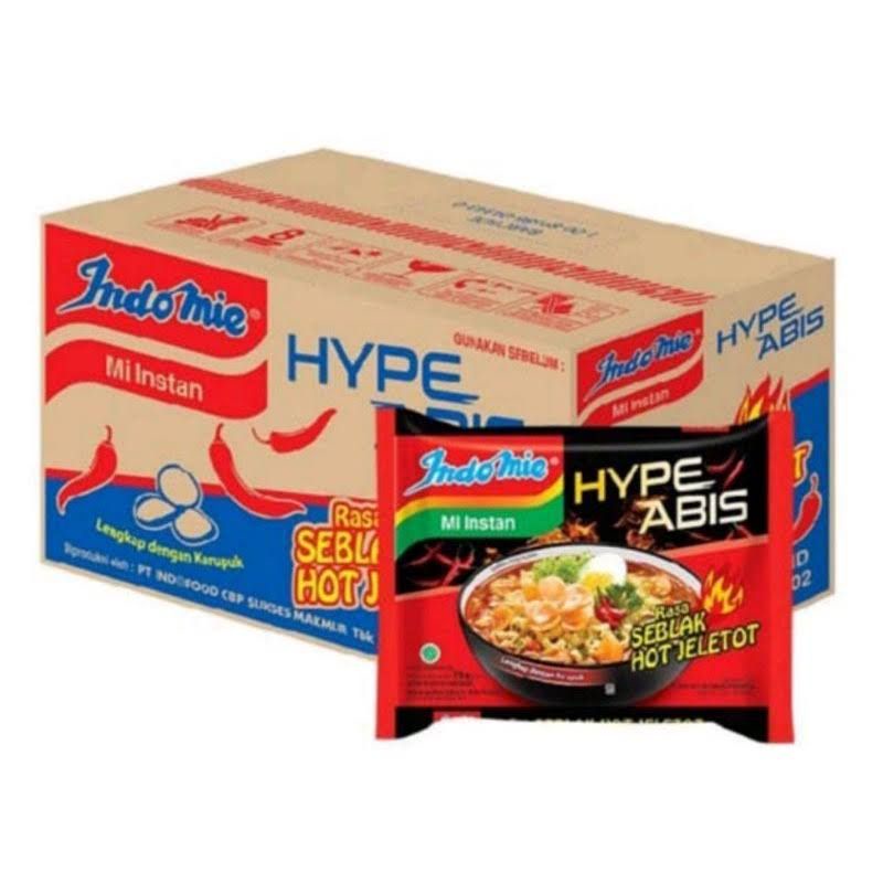 

Indomie HypeAbis rasa seblak jeletot 1 dus isi (40 pcs)