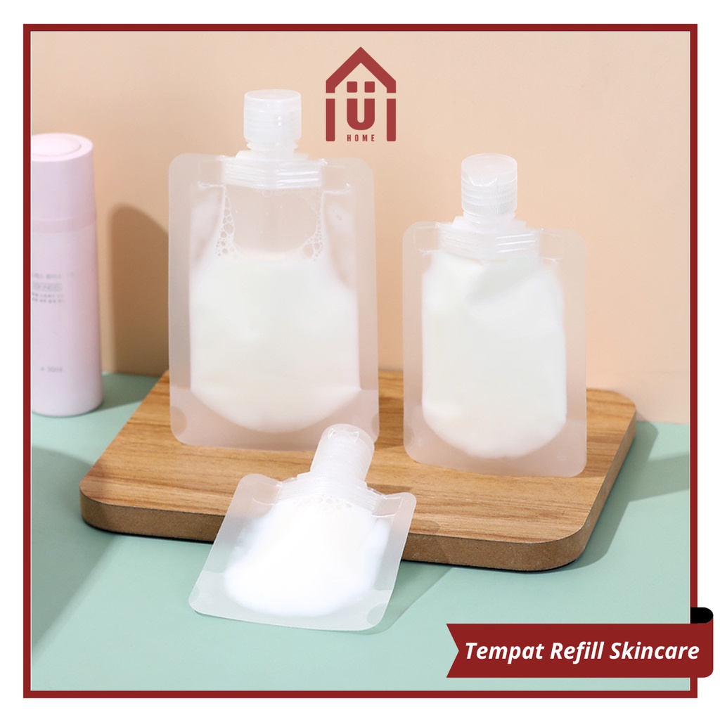 UNISO - KANTONG PLASTIK KEMASAN LOTION TRAVEL POUCH WADAH KOSMETIK SKINCARE BOTOL KOSONG TRAVEL