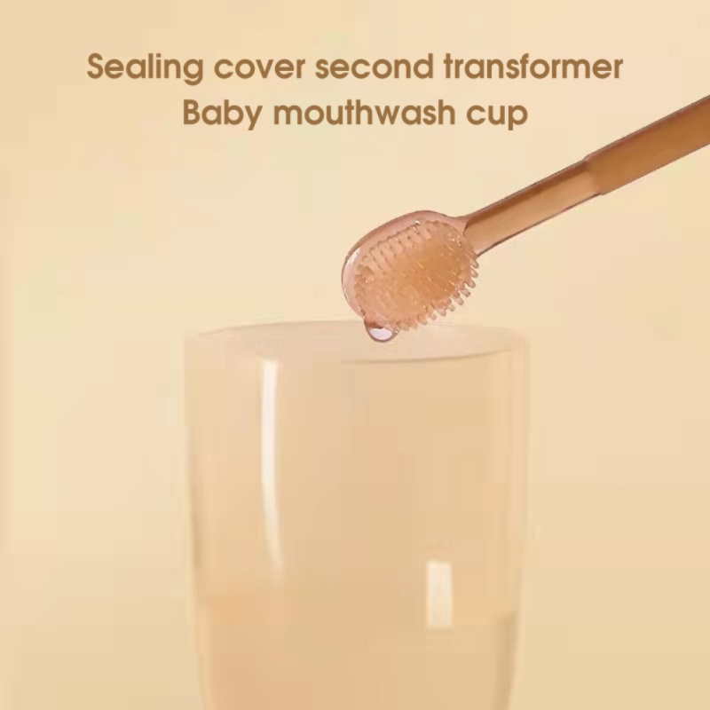 BPA free sikat lidah bayi 2in1 Alat Perawatan Mulut Bayi gigi silikon bayi Sikat pembersih lidah bayi new born