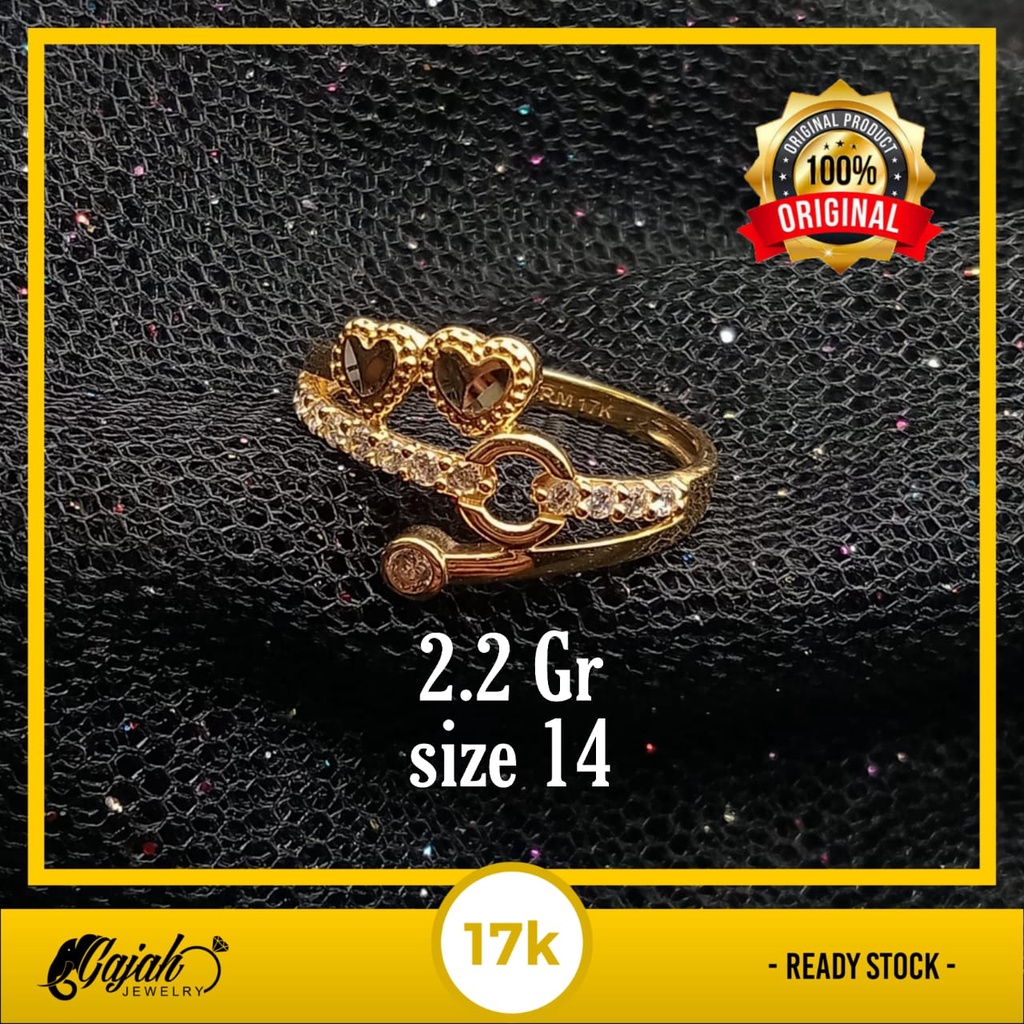 Cincin Emas 17K - 2.2 Gr Kadar 750 - 4441