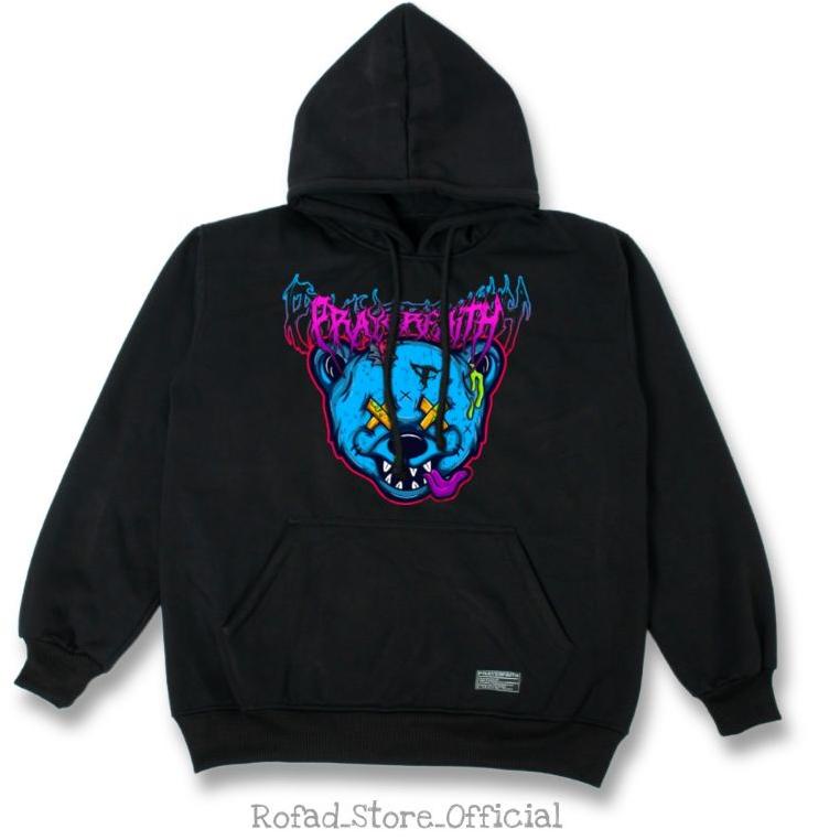 [ART. 1385] Rofad Store - Sweater Hoodie Bear Metal remaja pria wanita - Hodie fleece hitam terbaru 