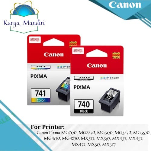 Terlaris Catridge Tinta Canon 740 & Canon 741 Colour Mg2170 Pixma Mg2270