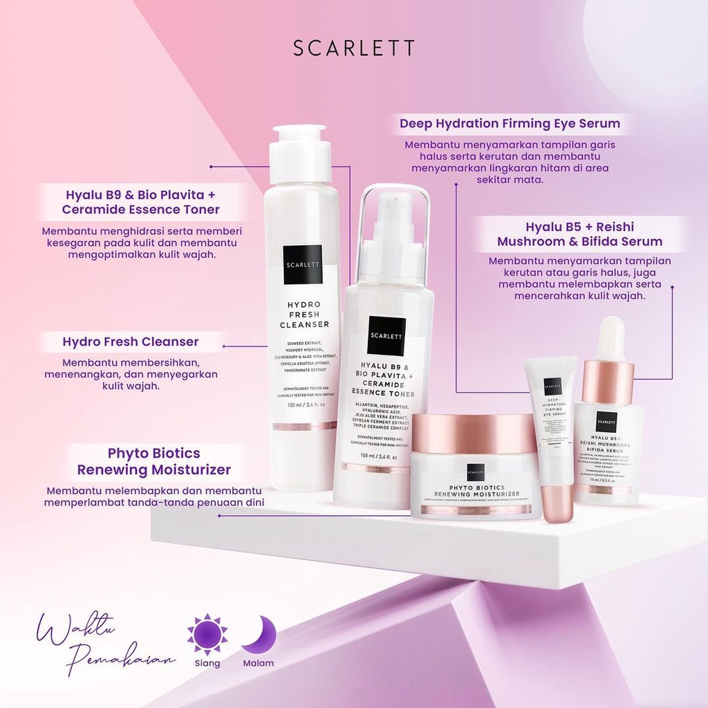Scarlett Whitening Serum / Cream / Facial Wash / Masker