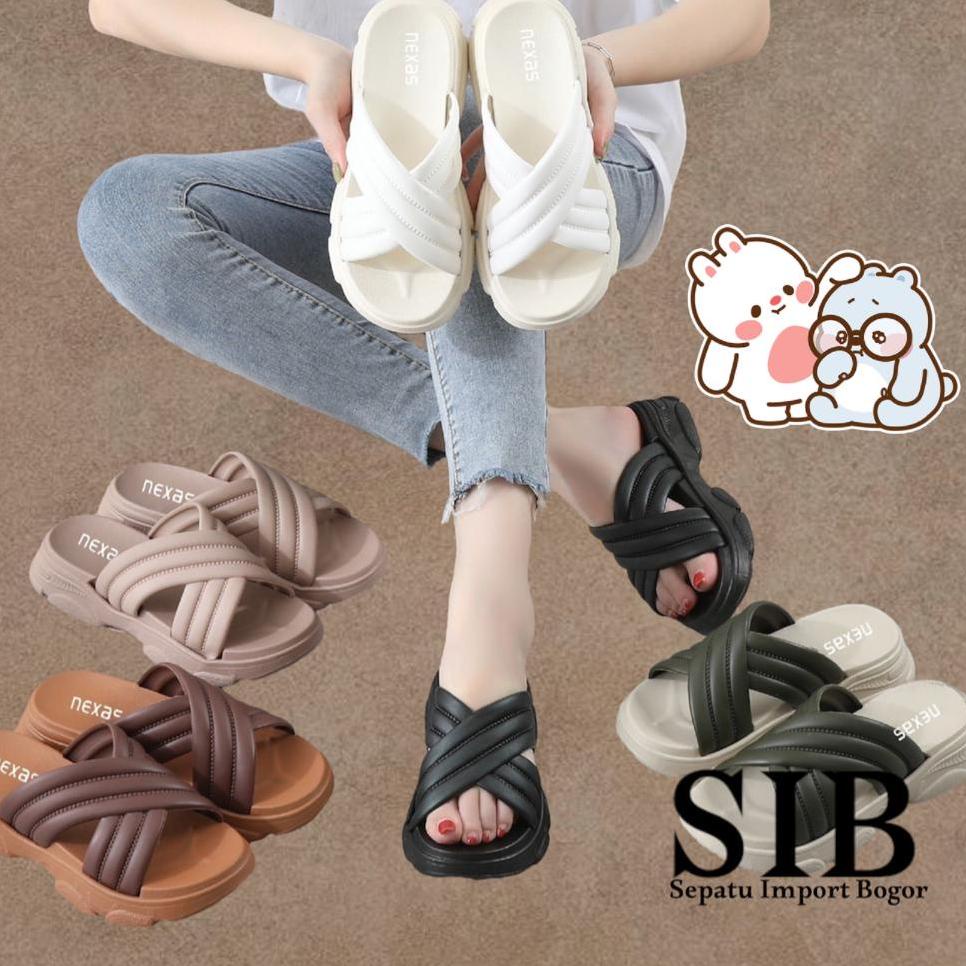 NEW STOCK Sandal Wanita Terbaru /Sendal Selop Wedges Jelly HYS NEW 2201/Sendal Karet Korea Kekinian 