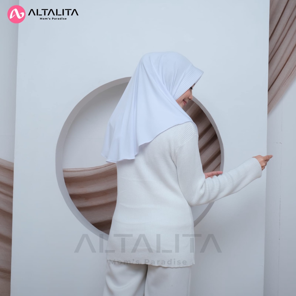 Altalita - Jilbab Bergo Qaila Penguin Hijab Instan Hamidah Size M Menutup Dada Kerudung Sport pet Tebal Bahan Jersey Premium Cocok Untuk Sekolah Olahraga Volly Futsal Senam dan Sehari-Hari