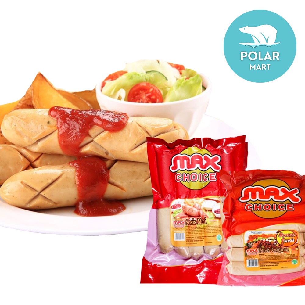 Max Choice Sosis Sapi Bakar Variasi Original 6 Pcs & Mini 10 Pcs 500 Gram (FROZEN FOOD BANDUNG)