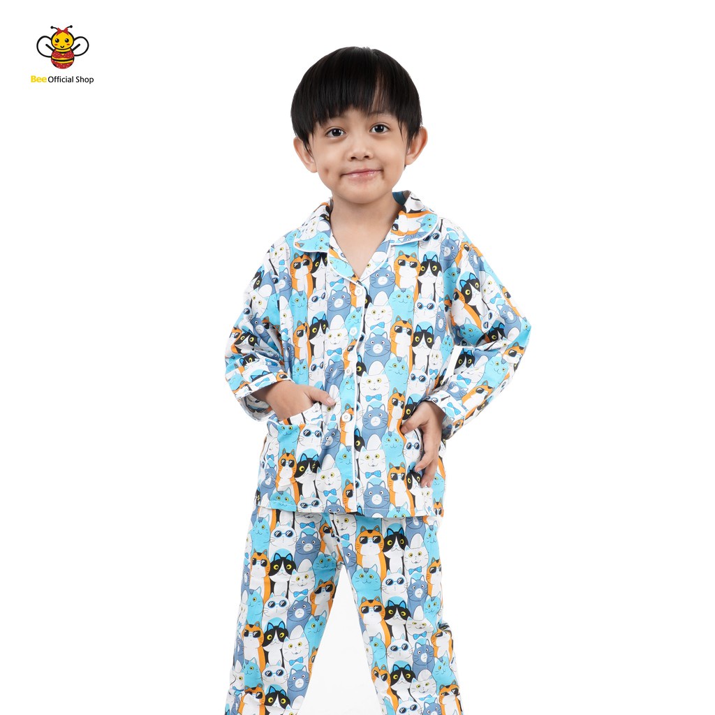 BEE - Piyama Anak Motif Karakter Setelan Baju Tidur PP Bahan Katun 1015