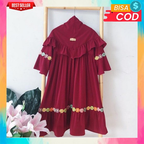 Baju Gamis Anak Perempuan Gamis Free Hijab Baju Anak Model Lucu Murah Mewah Lucu Kekinian Ala Korea 