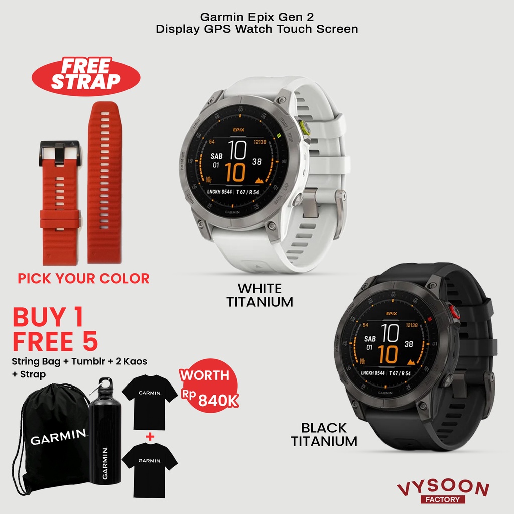 Garmin Epix Gen 2 Amoled Display GPS Watch Touch Screen Garansi Resmi