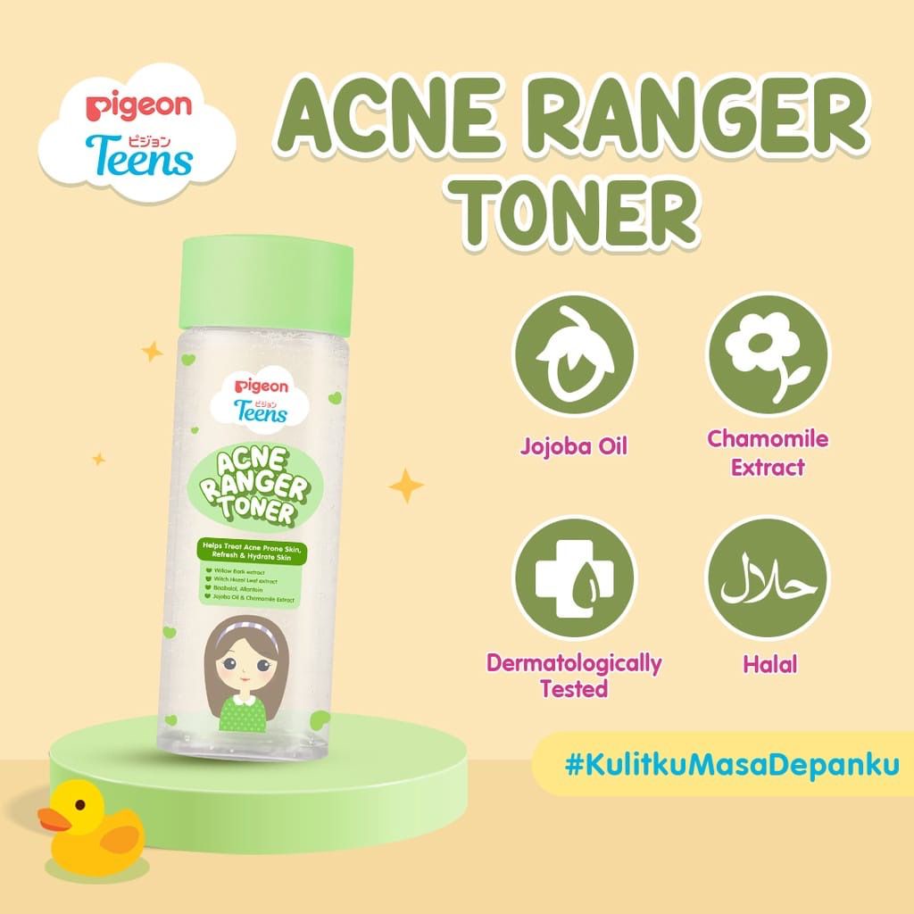 Pigeon Teens ACNE SERIES Facial Wash Acne Ranger Gel | Toner | Moisturizer Sunscreen SPF35/PA+++ Perawatan Jerawat