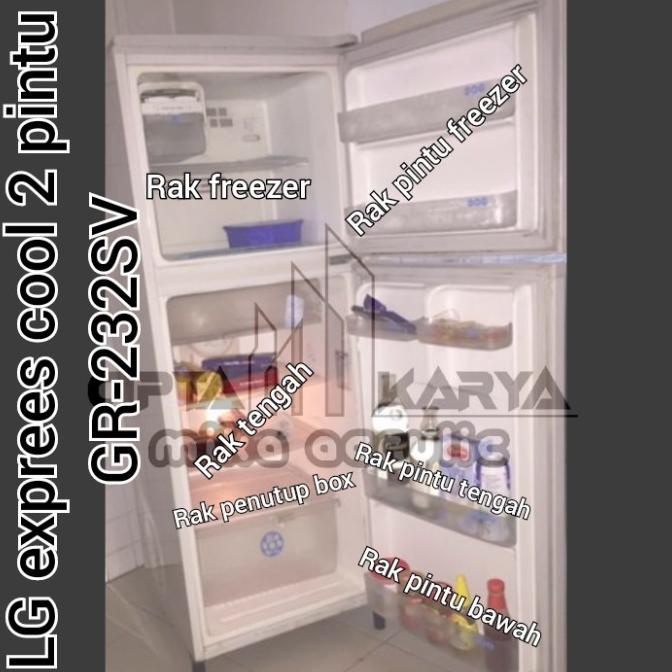langsung order saja] rak kulkas LG exprees cool 2 pintu GR-232SV