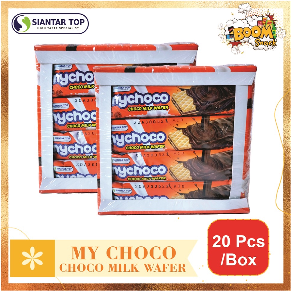 My Choco Wafer Choco Milk Siantar Top isi 20pcs