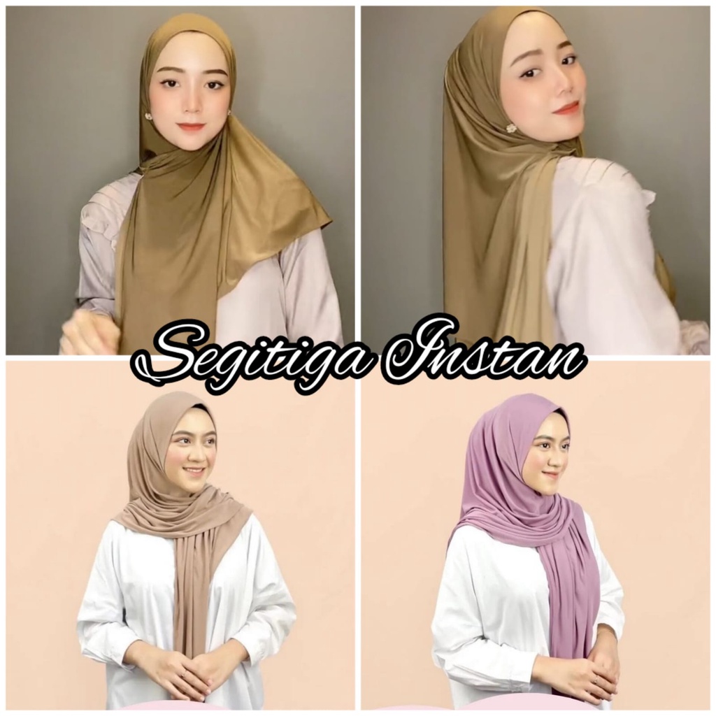 Jilbab Segitiga Instan Jersey / Kerudung Pasmina Jersey / Pashmina Jersey Polos / JIlbab Instan Jers