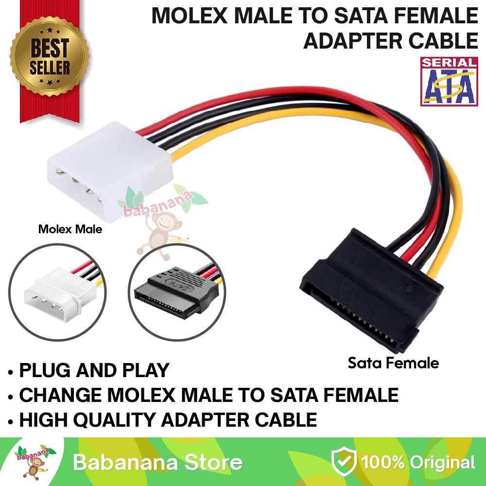 Kabel Power Sata Extension Converter Molex to Sata cable HDD SSD 2.5 3.5 INCH POWER