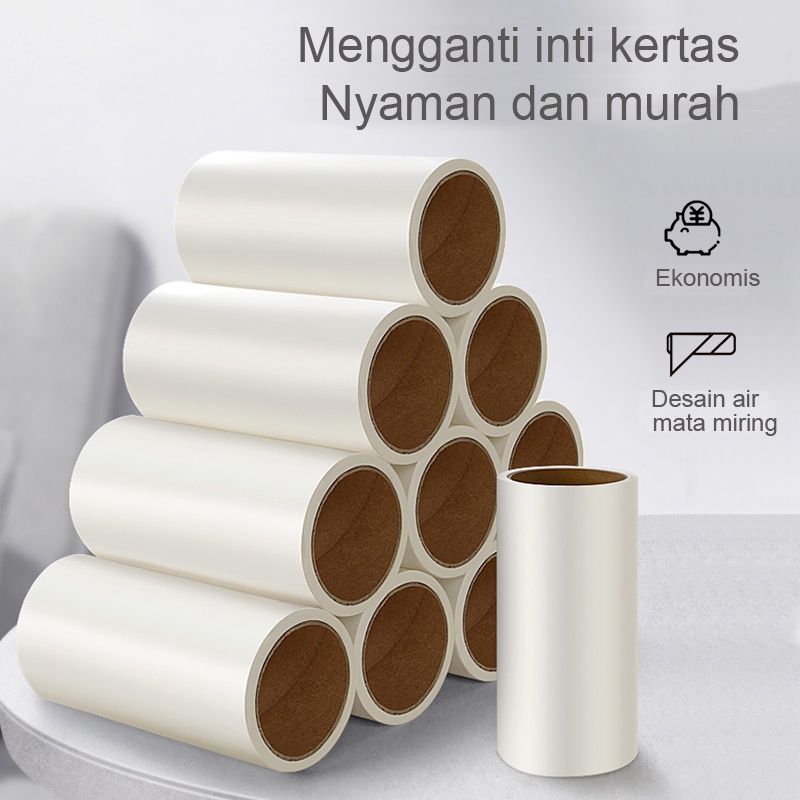 Rol Pembersih Debu Dan Bulu Alat Roller Perlengket Bulu Kucing Pakaian Baju Refill Rol Roll Sticky