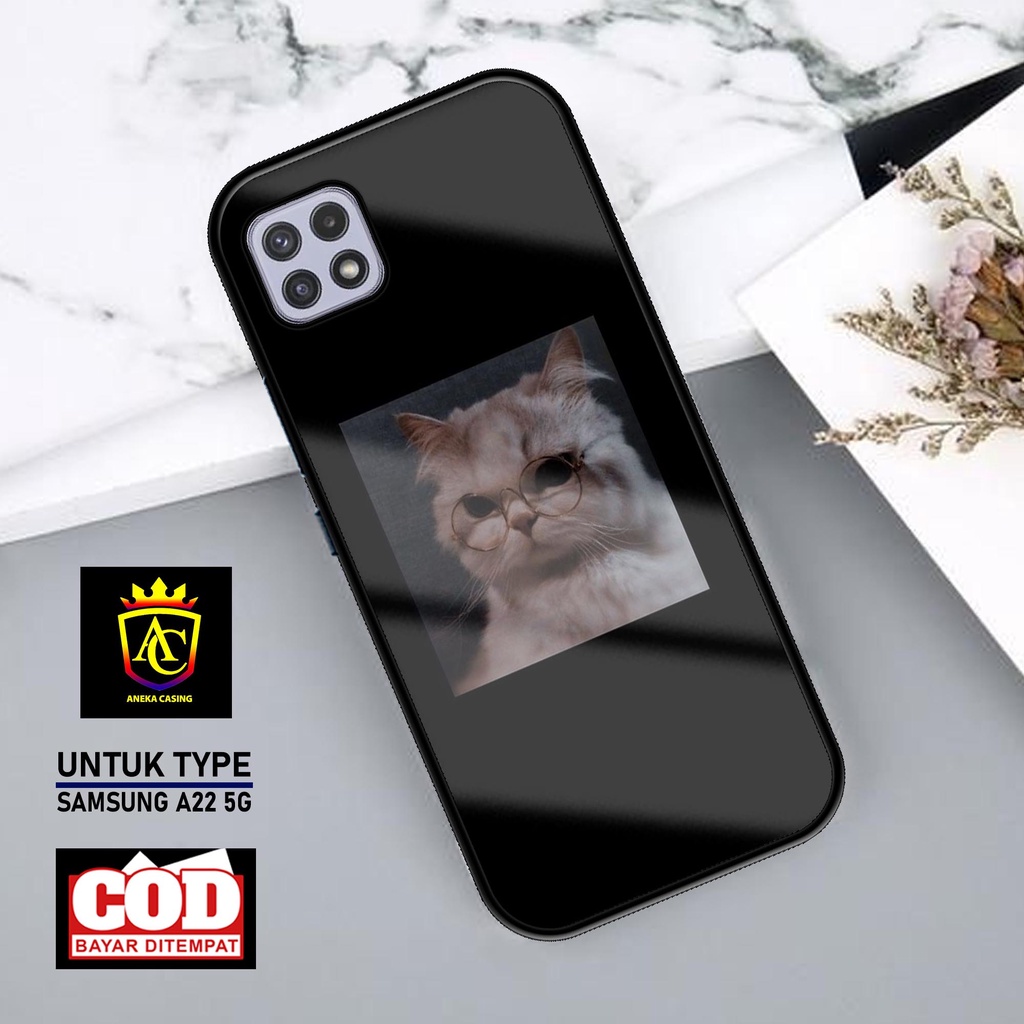 Case Samsung A22 5G Casing Samsung A22 5G Aneka Case [Kucing] Case Glossy Case Aesthetic Custom Case