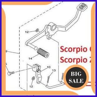 ROD SHIFT BESI PENGHUBUNG PEDAL OPERAN GIGI PERSNELING PERSNELENG YAMAHA SCORPIO G 5BP. SCORPIO Z 54