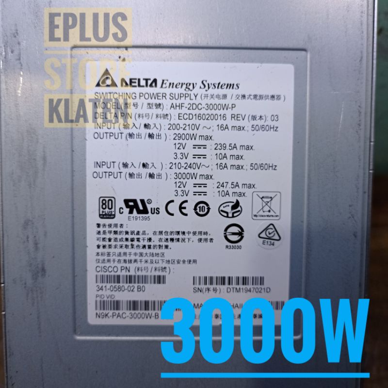 Switching power supply 12V 247A 3000W Delta Power monoblok ps152