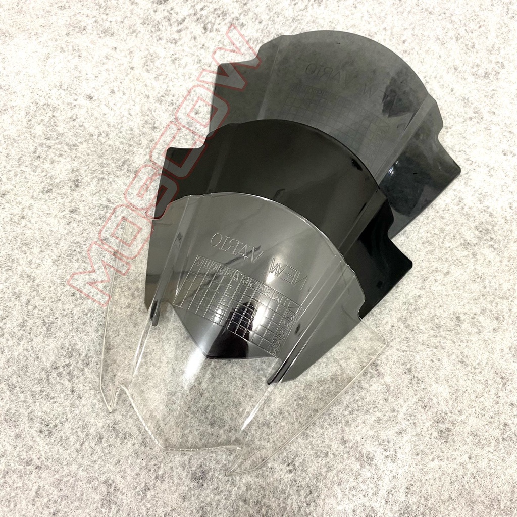 VISOR VARIO 125 NEW  ISS TAHUN 2022-2023 WARNA RYBEN,HITAM,DAN BENING WIND SHIELD VARIO 2022-2023 125 NEW WINSIL VARIO 125 NEW 2022 2023 PNP FREE DOUBLE TAPE BAHAN PLASTIK ABS VISOR VARIO 125 BARU WINSIL VARIO WINDSHIELD VARIO 125 KACA DEPAN VARIASI VARIO