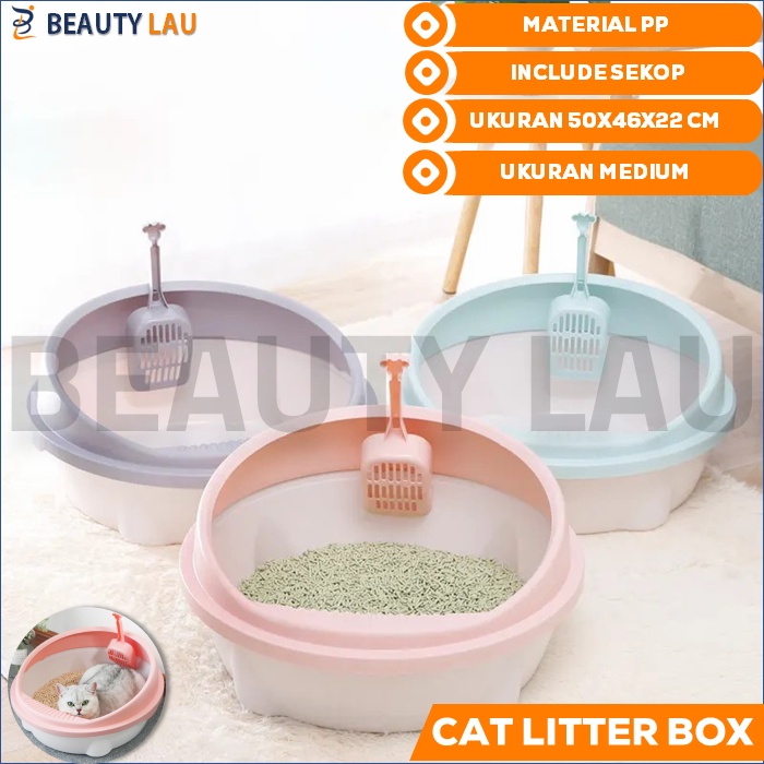 TEMPAT PASIR KUCING CAT LITTER BOX KUCING JUMBO TOILET KUCING BAK TEMPAT KOTORAN PUP POOP KUCING JUMBO