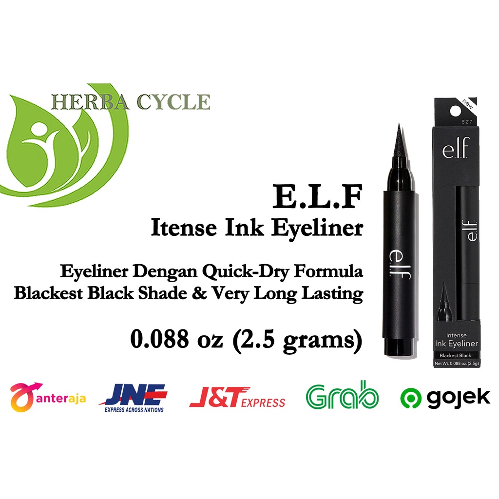 PROMO MURAH ELF Cosmetics Intense Ink Eyeliner (2.5 gr) Black Navy Eyeliner Mata Kosmetik ORI USA