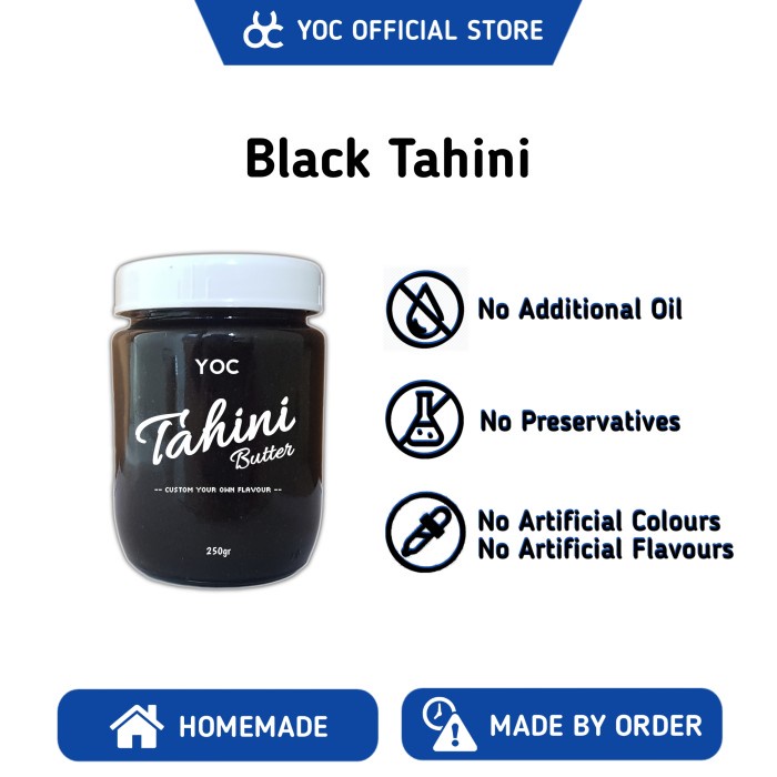 

[Ready Stock]-Cod Natural Organic Creamy Black Sesame Tahini Paste - Pasta Wijen Hitam - None