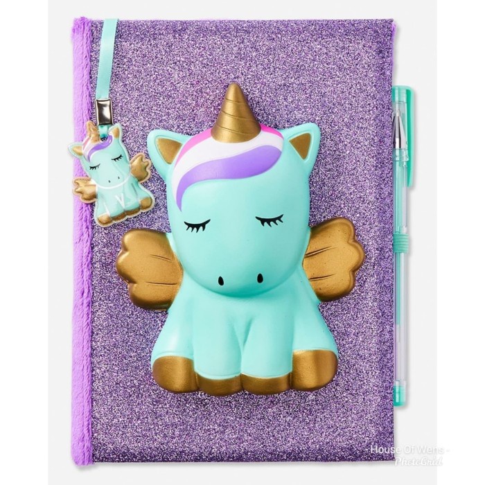 

Terlaris Justice Unicorn Squishy Diary Include Pen - Diary Unicorn Justice