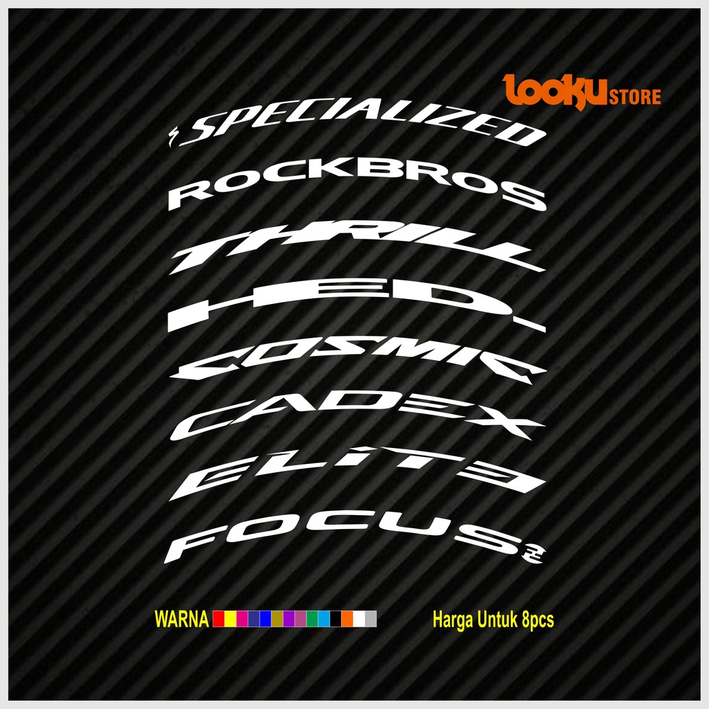 Stiker Rim Sepeda Cutting Stiker Wheelset 26 Inch