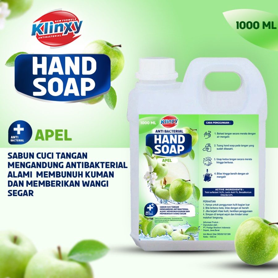 KLINXY Sabun Cuci Tangan - Anti Bakteri Hand Soap / 1Liter