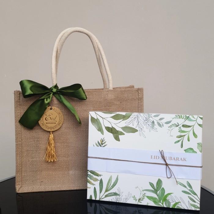 

Jute Bag Lebaran / Packaging Kotak Kue Lapis Bolu / Tas Goni Ramadan 071