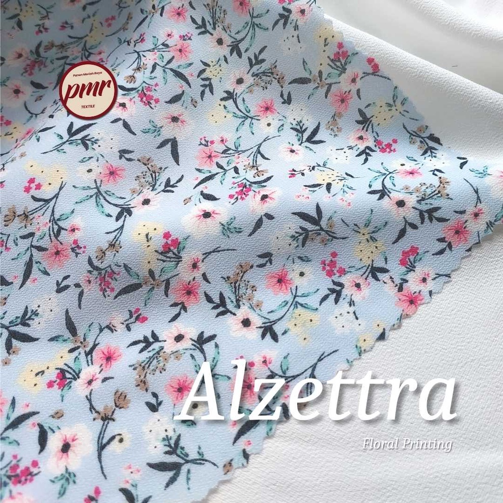 Kain Ceruty  " Alzettra " Kain Dress dan Kain Hijab Kain Premium HARGA UNTUK 1/2YARD